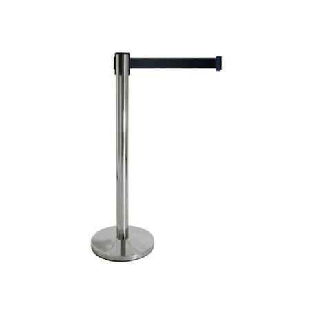 AMKO 6 ft.6 in. Steel Retractable Belt Stanchion JCB-G03